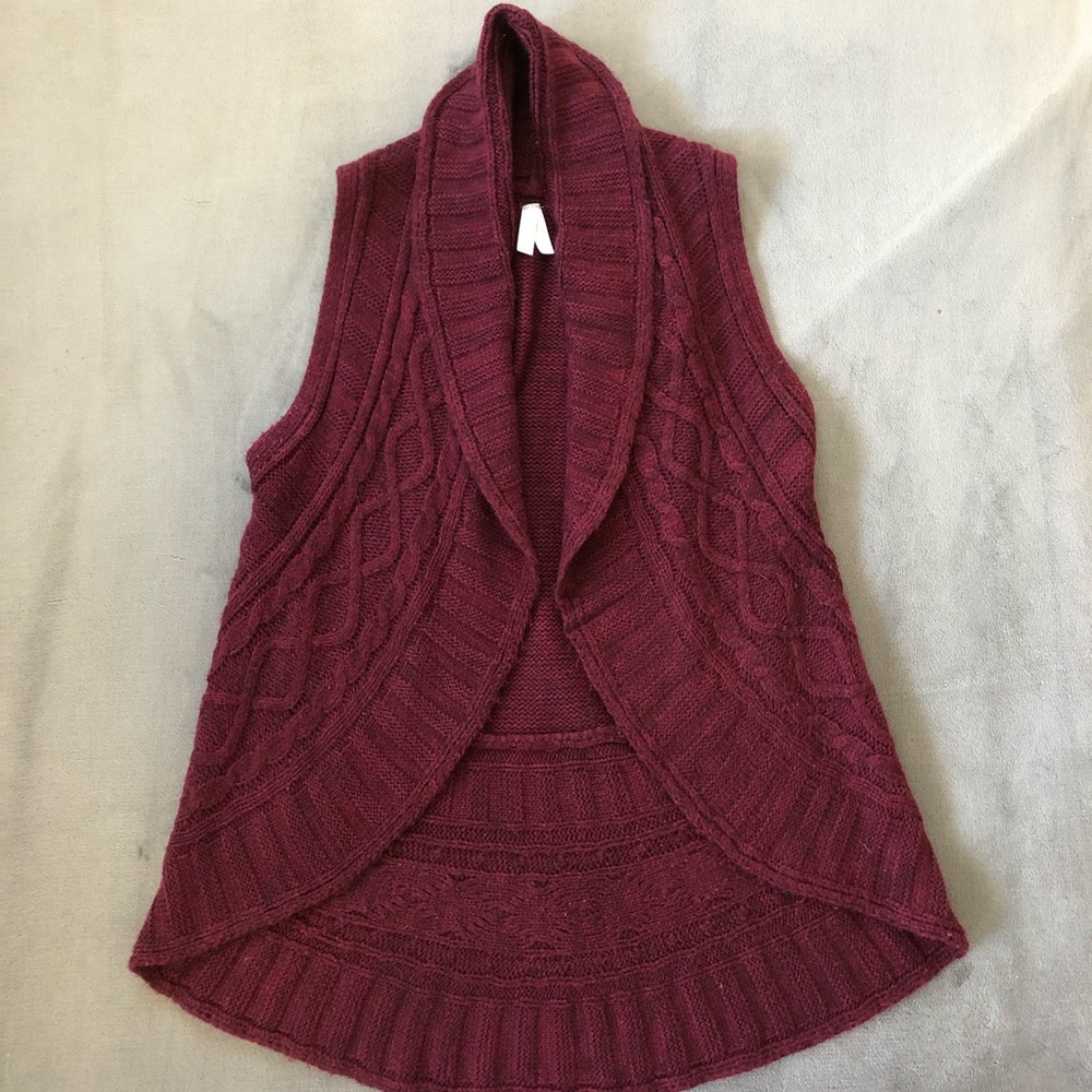 Maroon sweater vest